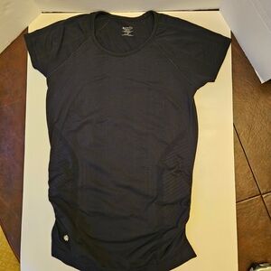 ATHLETA Speedlight Black Fitted Tee  Exercise Workout Top Size M